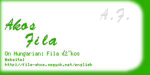 akos fila business card